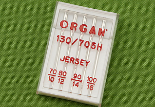 Иглы джерси ORGAN №70, 80, 90(2), 100, 5шт