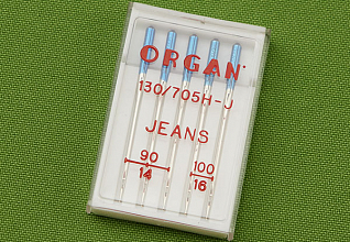Иглы джинс ORGAN №90(3), 100(2), 5шт