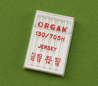 Иглы джерси ORGAN №70, 80, 90(2), 100, 5шт