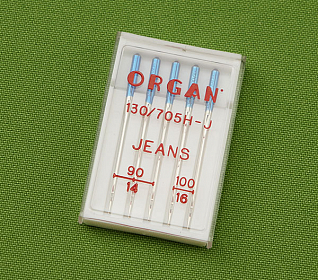 Иглы джинс ORGAN №90(3), 100(2), 5шт